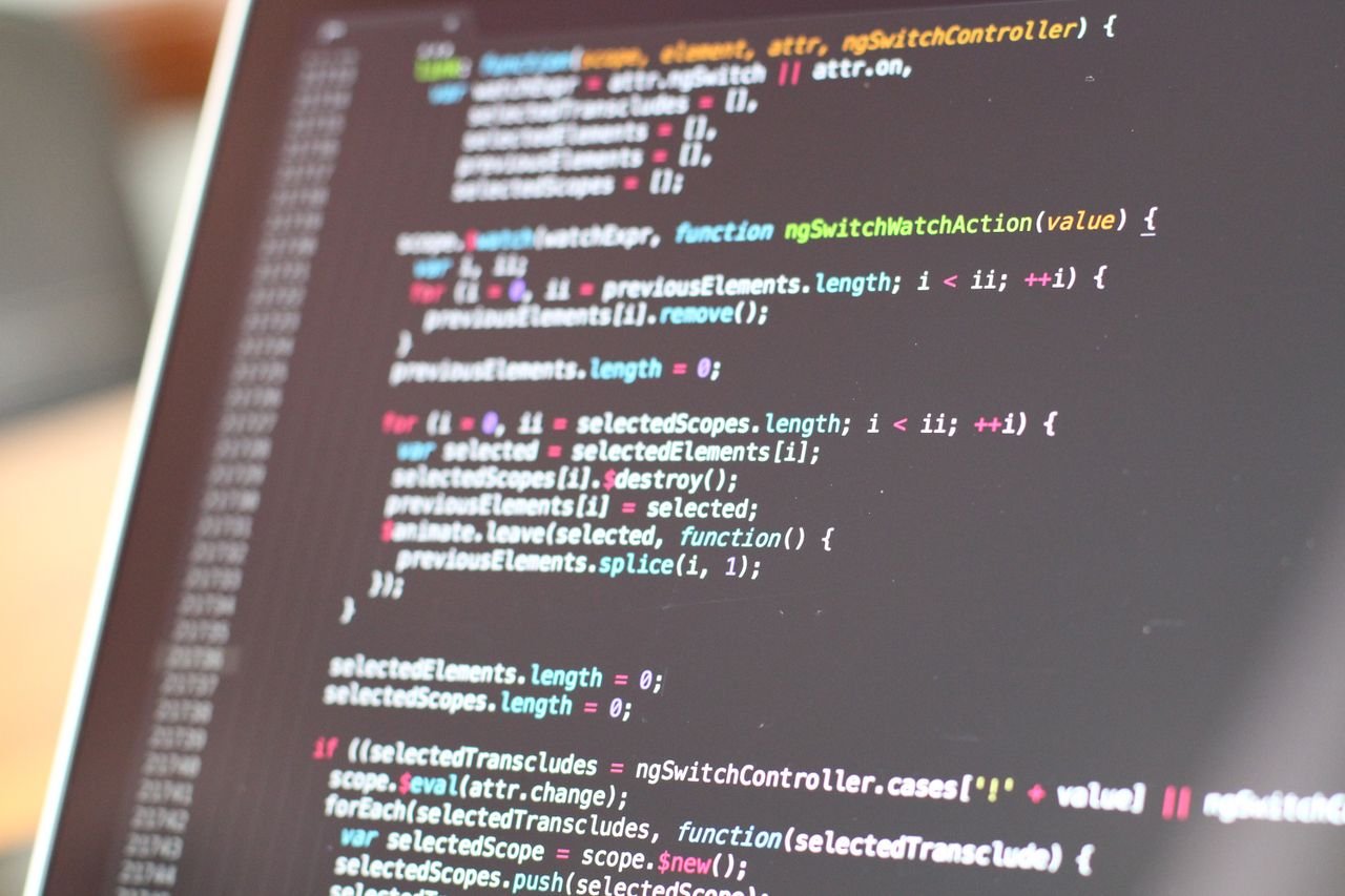 Close-up of a computer screen showing a text editor with block-style content